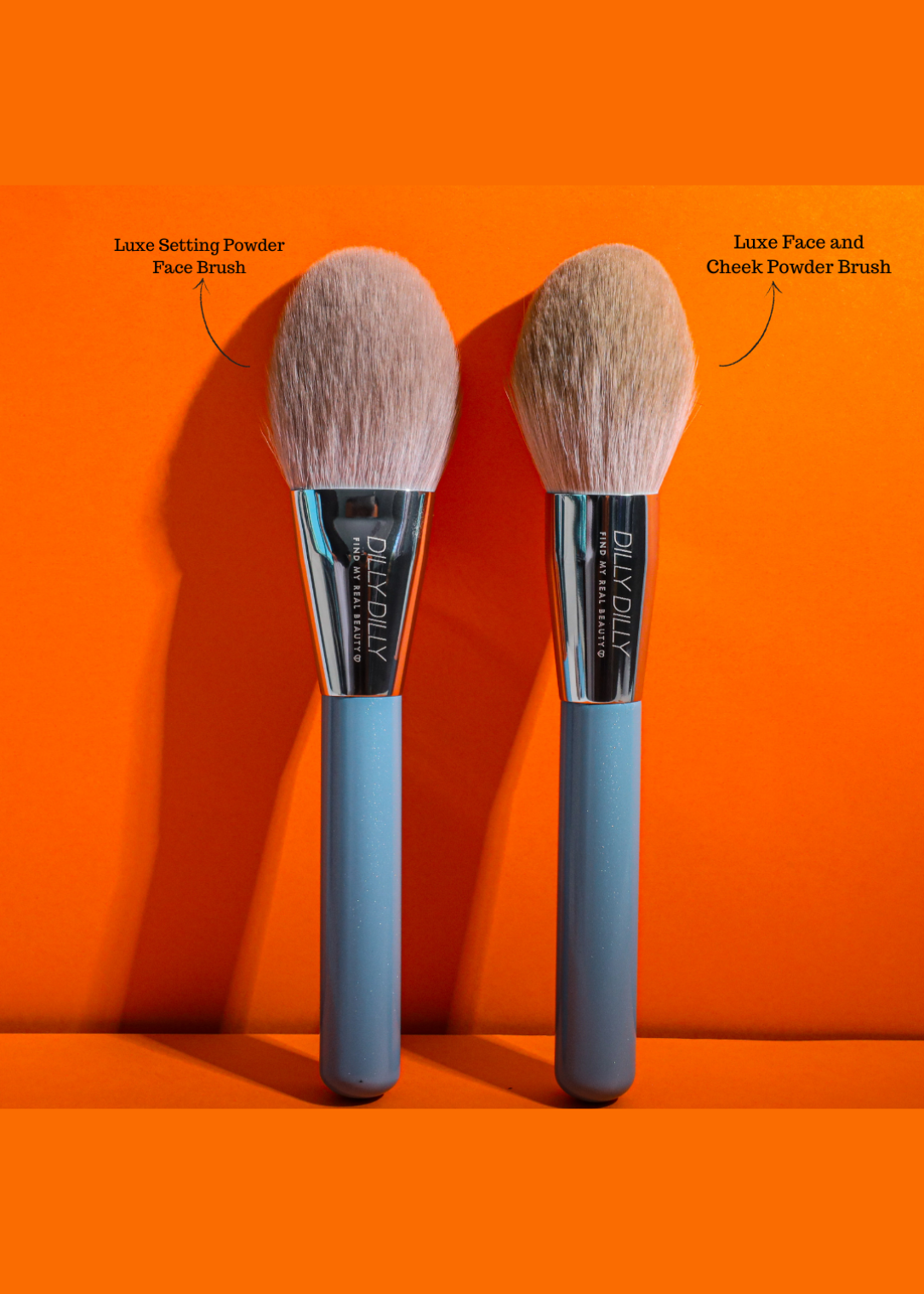 Luxe Feather Face Brush set of 2pcs