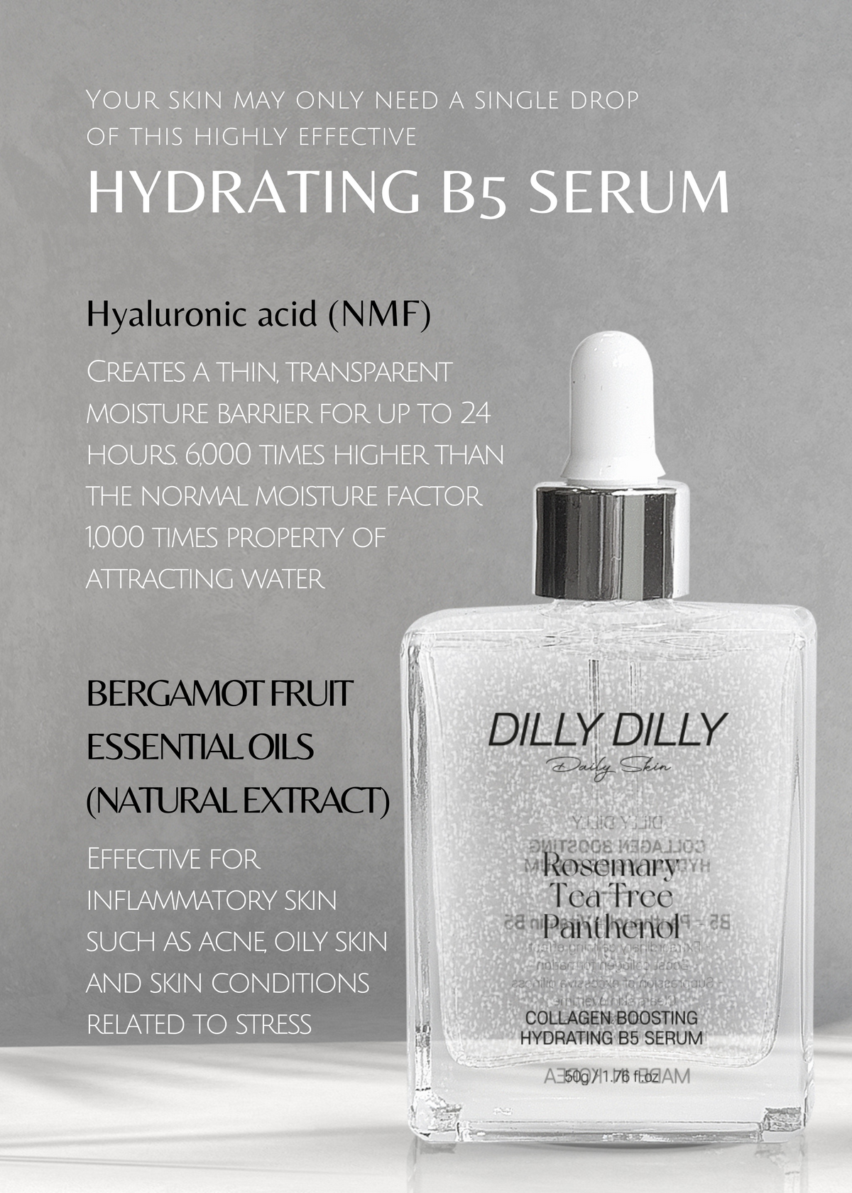 Daily Skin Collagen Boosting Hydrating B5 Serum, 50g